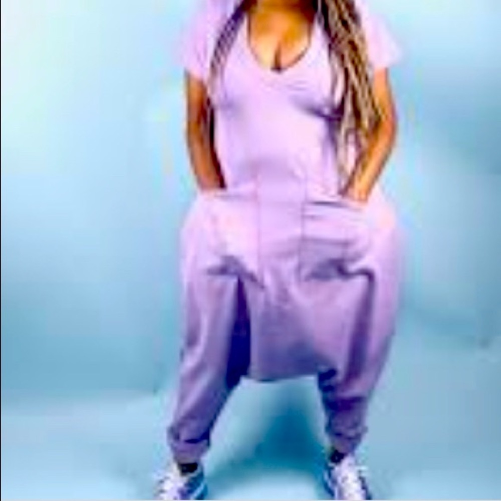 Philthy RagZ Harem Lavender colored Women Jumpsuit